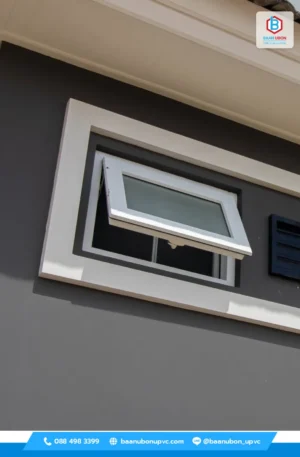 หน้าต่างบานกระทุ้งห้องน้ำ UPVC