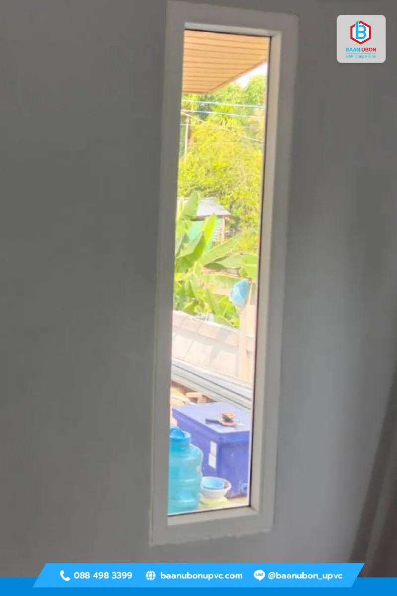 หน้าต่างบานช่องแสง/บานตาย UPVC