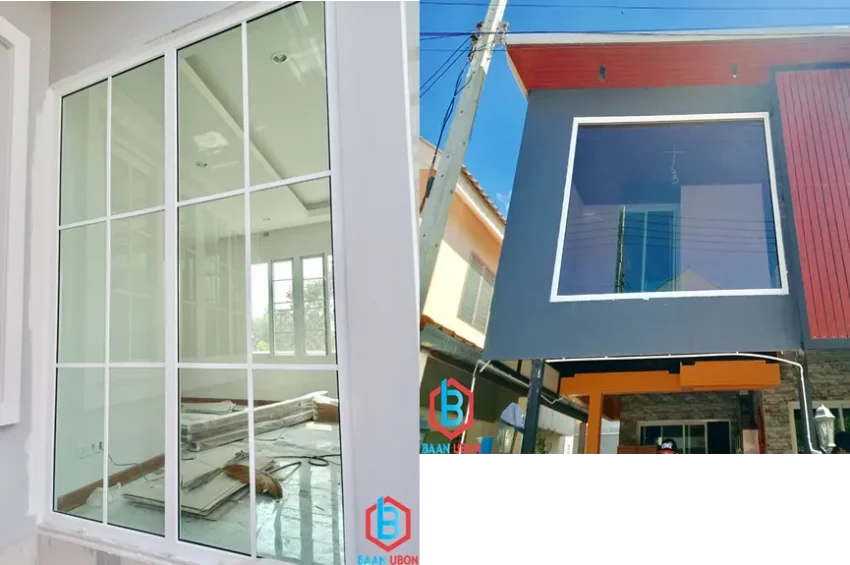 หน้าต่างบานช่องแสง บานตาย หน้าต่าง UPVC ขนาด 1.80×2.50 เมตร