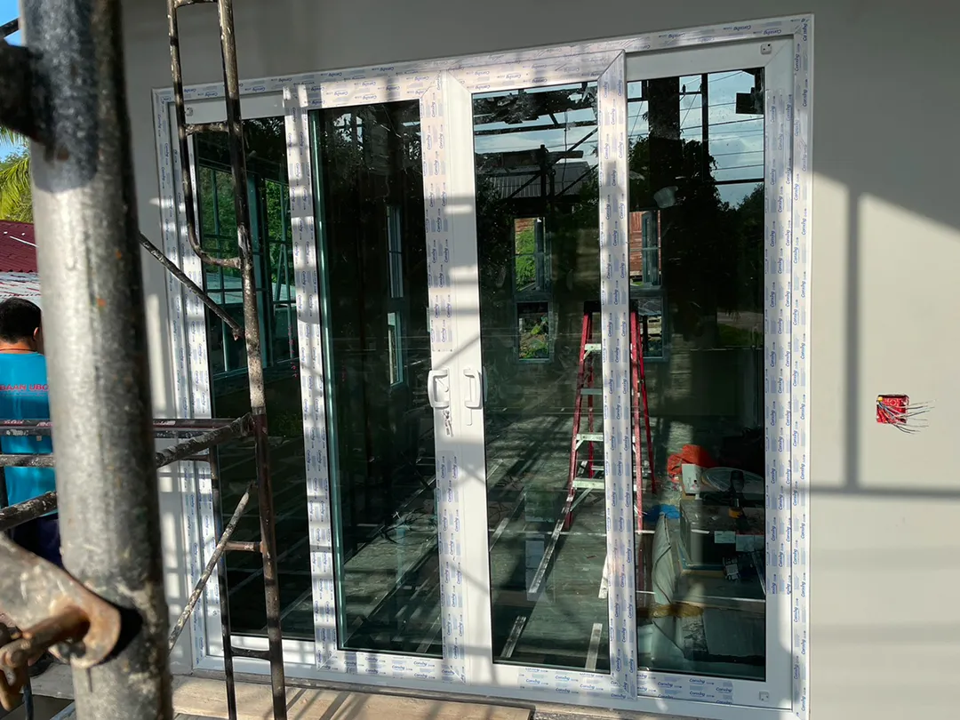 ผลงานหน้างาน จ.อำนาจเจริญ | ประตูหน้าต่าง uPVC โดย บ้านอุบล
