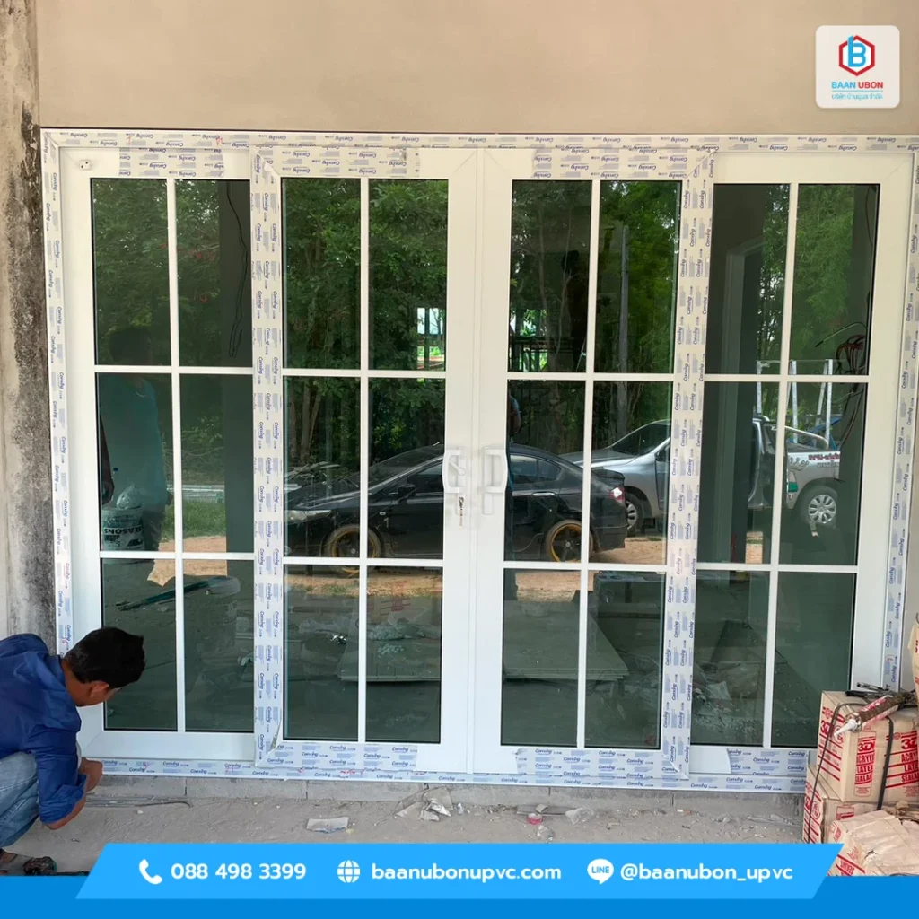 บริการติดตั้งประตูหน้าต่าง uPVC พื้นที่ อ.กุดข้าวปุ้น จ.อุบลราชธานี