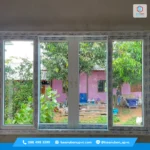 สรุปผลงานการติดตั้งประตูหน้าต่าง uPVC บ้านคุณแอ๋ม กุดข้าวปุ้น